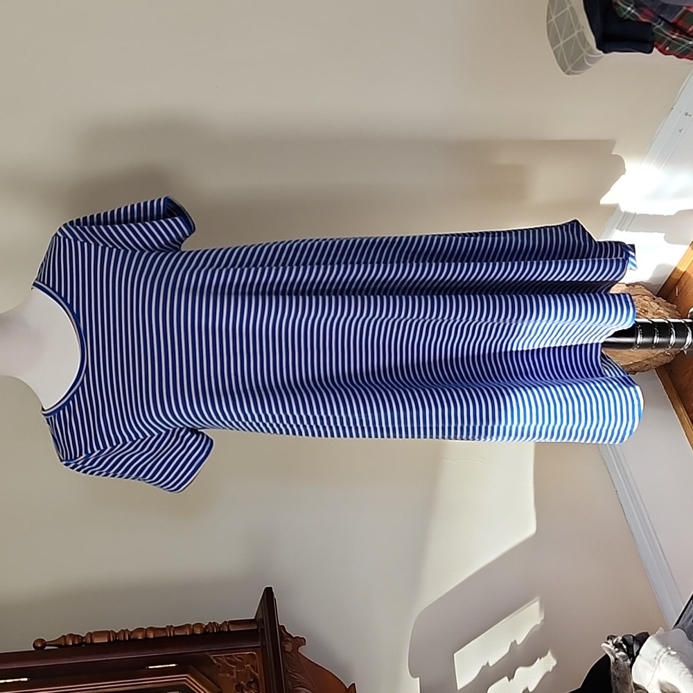 LulaRoe hi-Lo stripe shirt dress,  M
